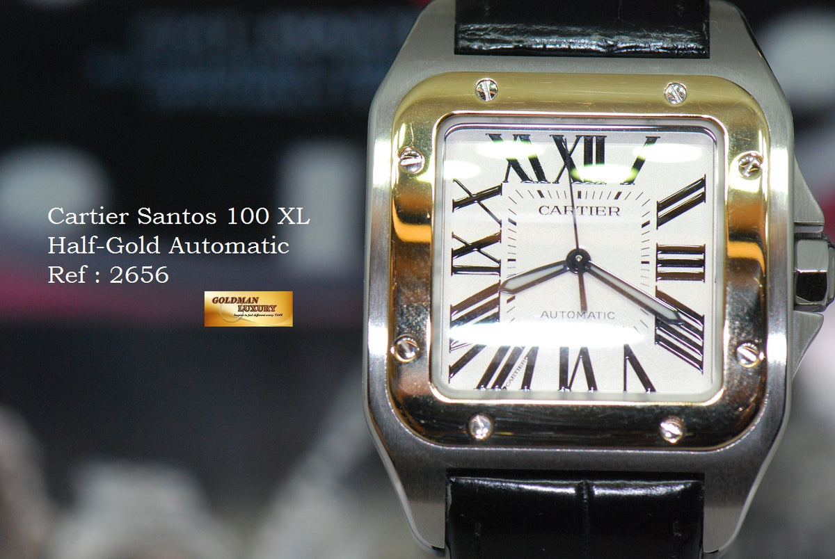 [SOLD] CARTIER SANTOS 100 XL HALF-GOLD AUTOMATIC 2656 (MINT)