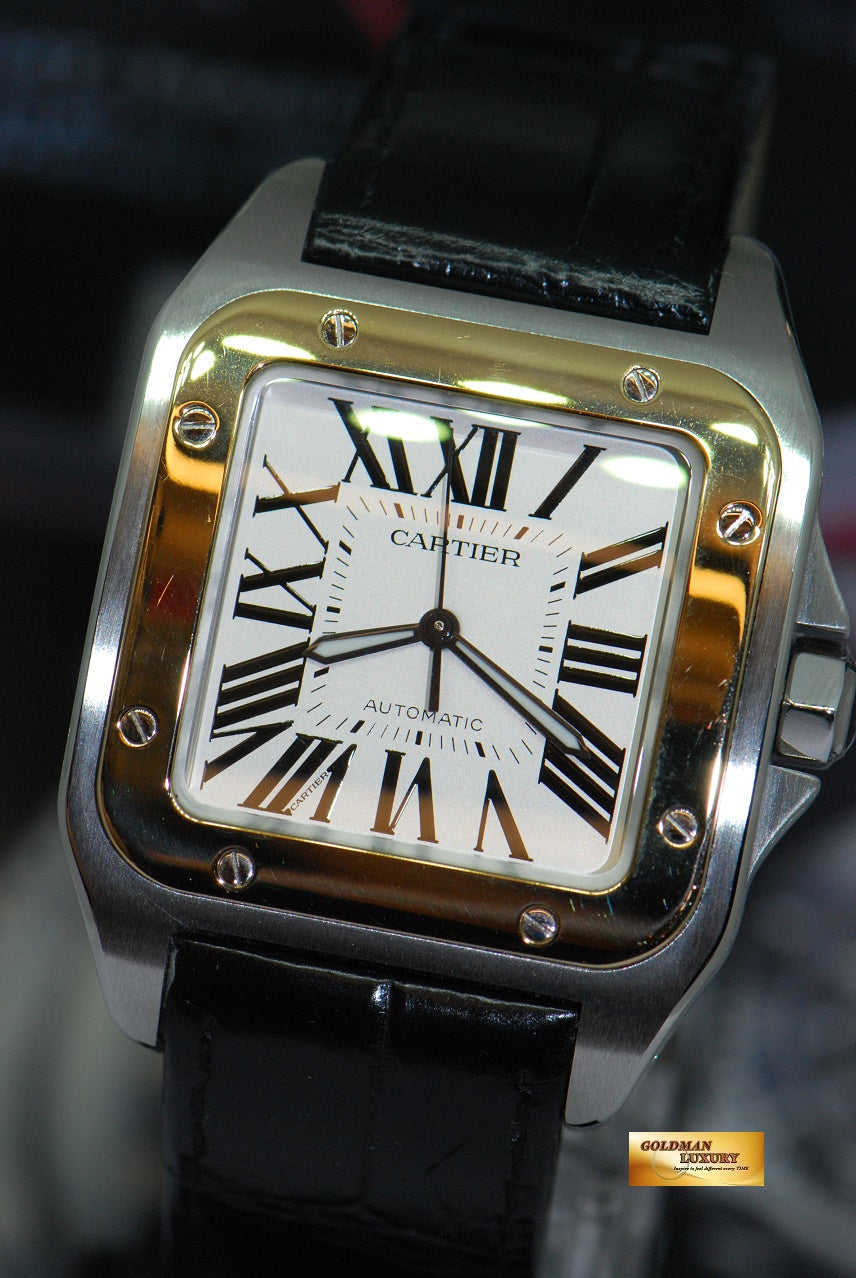 [SOLD] CARTIER SANTOS 100 XL HALF-GOLD AUTOMATIC 2656 (MINT)