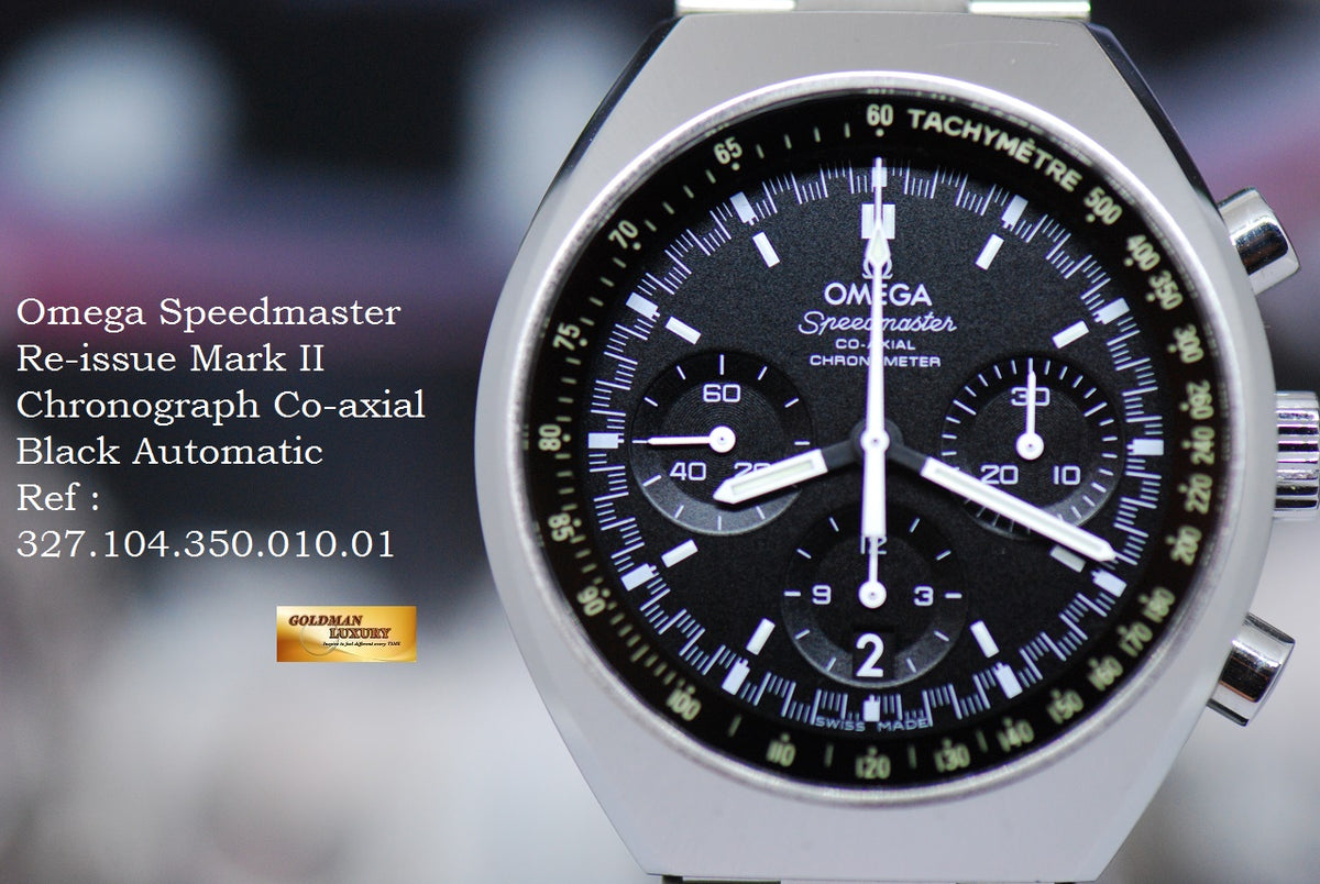 [SOLD] OMEGA SPEEDMASTER MARK II “RE-ISSUE” CHRONOGRAPH CO-AXIAL AUTOMATIC BLACK (MINT)