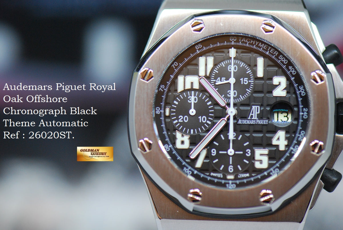[SOLD] AUDEMARS PIGUET ROYAL OAK OFFSHORE CHRONOGRAPH 42mm BLACK THEME 26020ST (MINT)