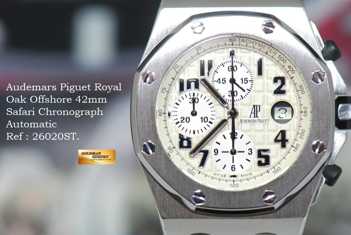 [SOLD] AUDEMARS PIGUET ROYAL OAK OFFSHORE CHRONOGRAPH 42mm SAFARI 26020ST (MINT)