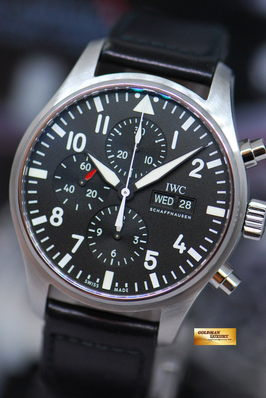 [SOLD] IWC PILOT DAY-DATE CHRONOGRAPH 42mm BLACK IW3777-09 (MINT)