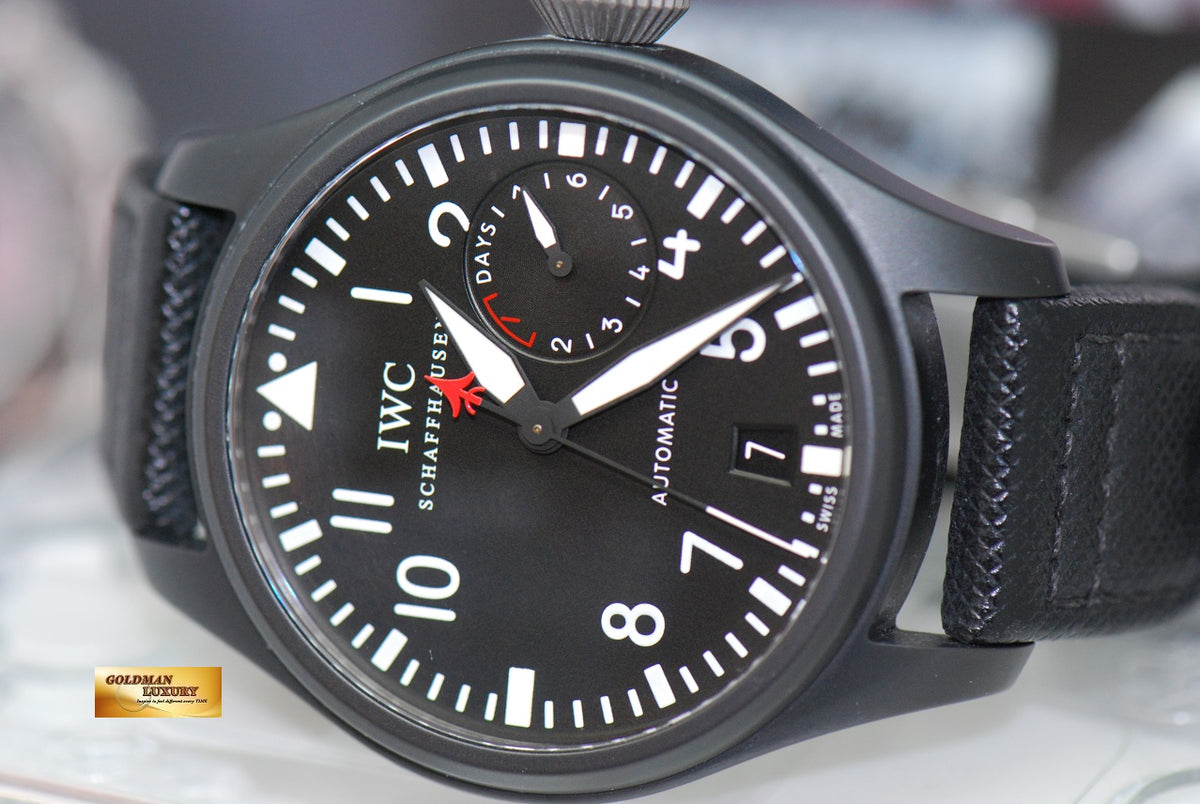 [SOLD] IWC BIG PILOT TOP GUN 47mm 7 DAYS POWER RESERVE BLACK CERAMIC AUTOMATIC IW5019-01 (NEAR MINT)
