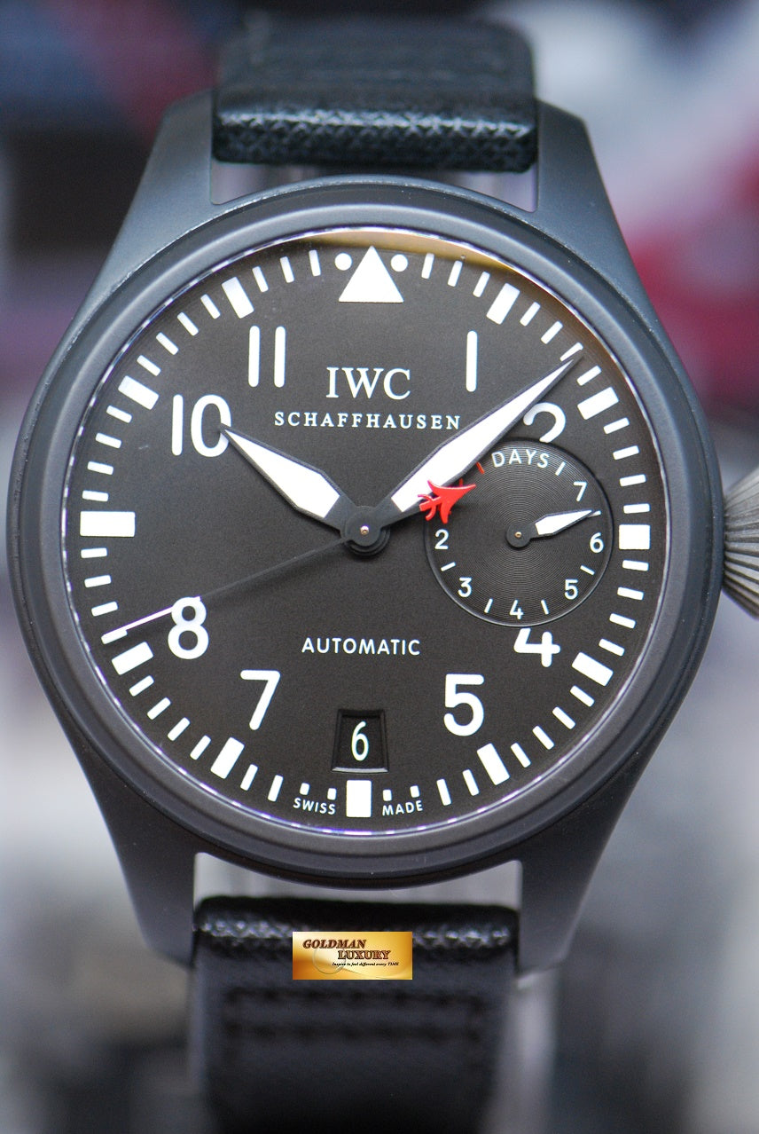 [SOLD] IWC BIG PILOT TOP GUN 47mm 7 DAYS POWER RESERVE BLACK CERAMIC AUTOMATIC IW5019-01 (NEAR MINT)