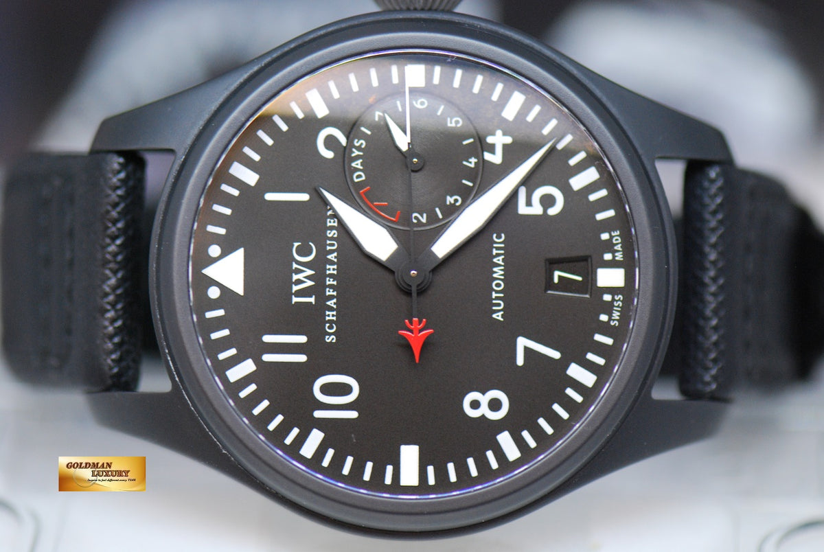 [SOLD] IWC BIG PILOT TOP GUN 47mm 7 DAYS POWER RESERVE BLACK CERAMIC AUTOMATIC IW5019-01 (NEAR MINT)