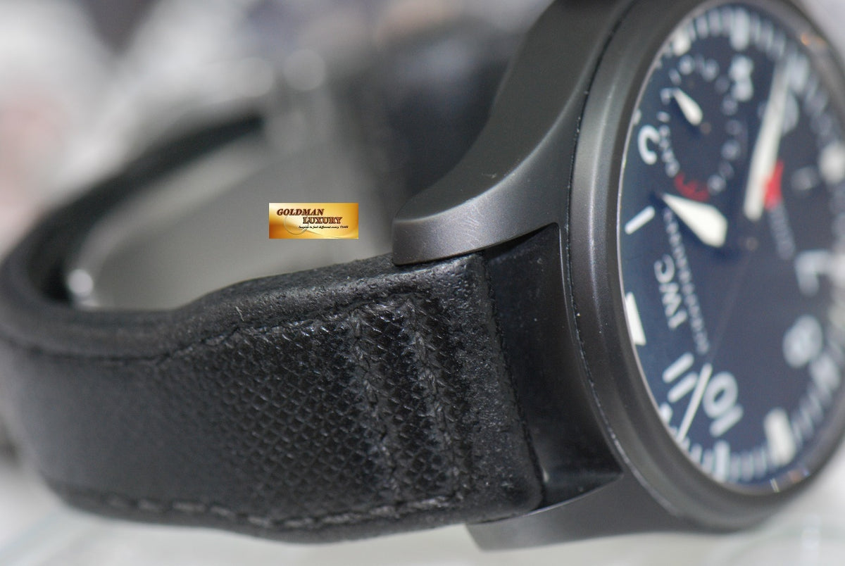 [SOLD] IWC BIG PILOT TOP GUN 47mm 7 DAYS POWER RESERVE BLACK CERAMIC AUTOMATIC IW5019-01 (NEAR MINT)