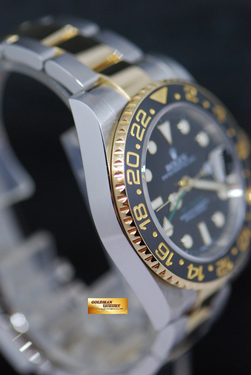 [SOLD] ROLEX OYSTER GMT-MASTER II HALF-GOLD CERAMIC BEZEL AUTOMATIC 116713LN (MINT)