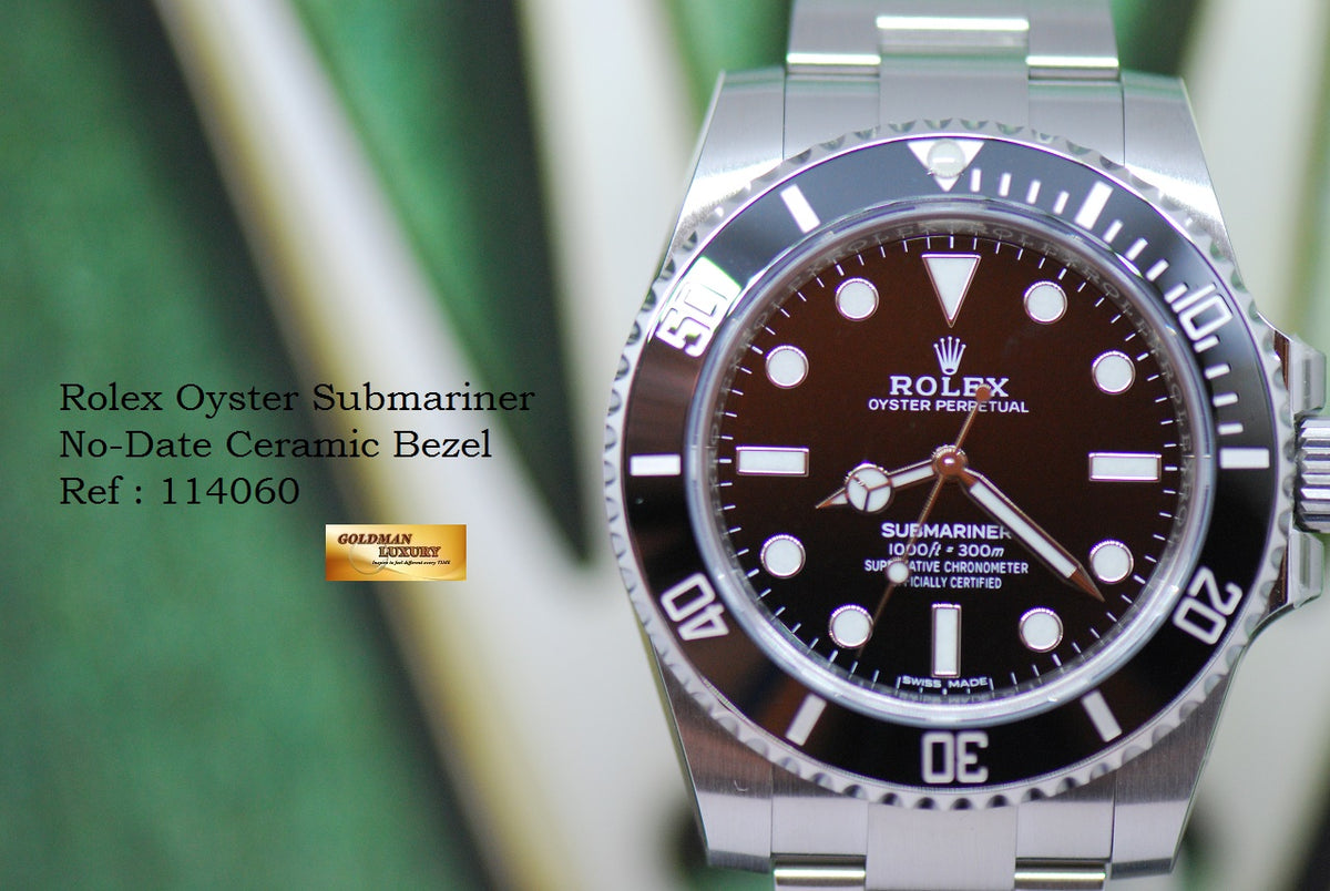 [SOLD] ROLEX OYSTER PERPETUAL SUBMARINER NO-DATE CERAMIC BEZEL 114060 (BNIB)
