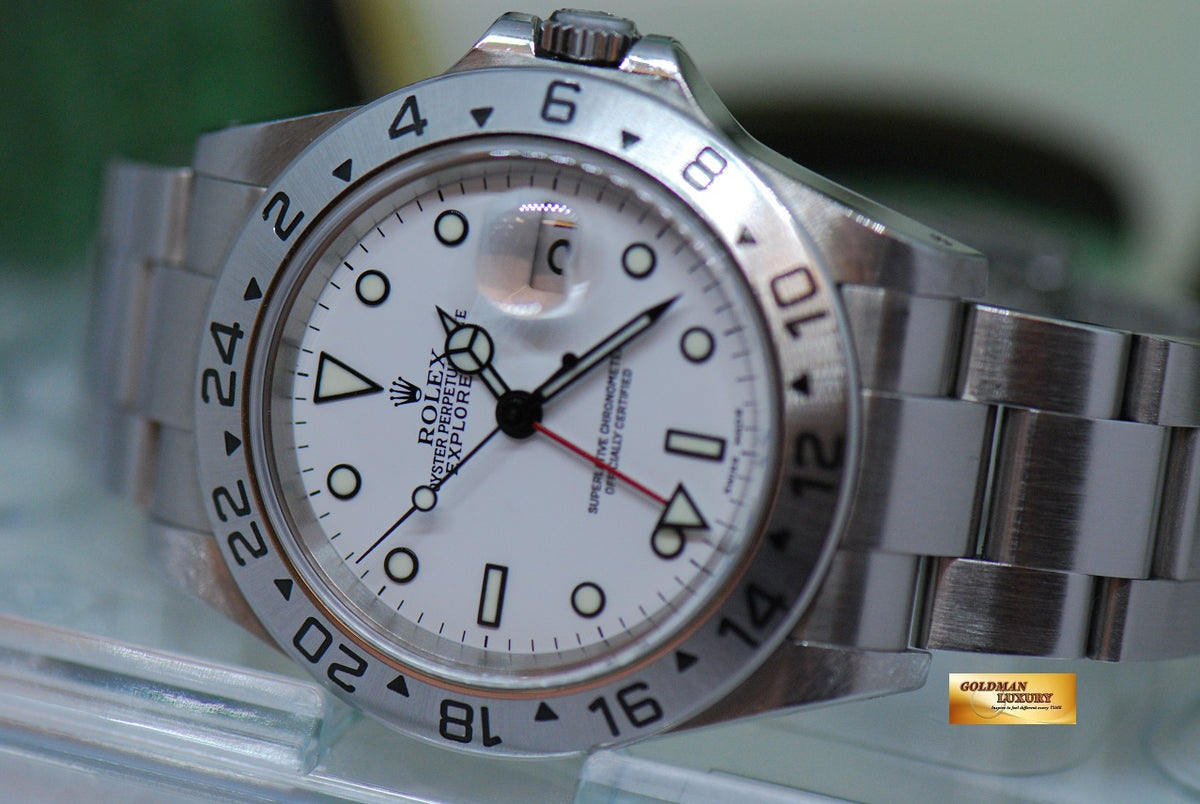 [SOLD] ROLEX OYSTER PERPETUAL EXPLORER II WHITE SOLID-ENDLINK 16570 (UNPOLISHED)