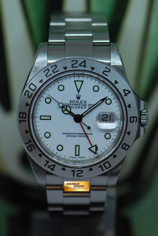 [SOLD] ROLEX OYSTER PERPETUAL EXPLORER II WHITE SOLID-ENDLINK 16570 (UNPOLISHED)