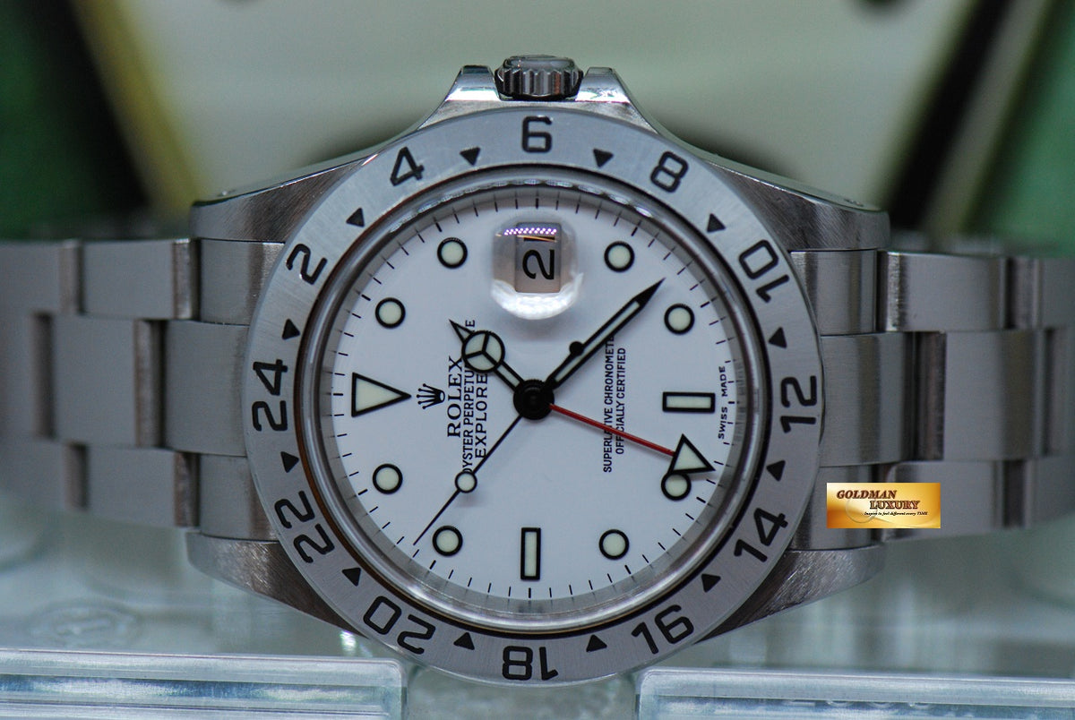 [SOLD] ROLEX OYSTER PERPETUAL EXPLORER II WHITE SOLID-ENDLINK 16570 (UNPOLISHED)