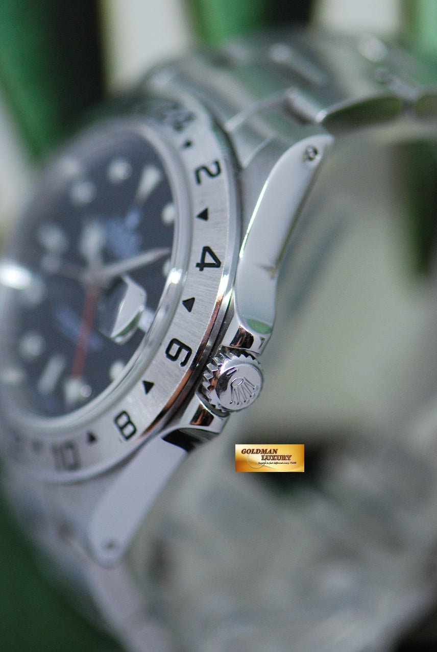 [SOLD] ROLEX OYSTER PERPETUAL EXPLORER II BLACK SOLID-ENDLINK 16570 (UNPOLISHED)