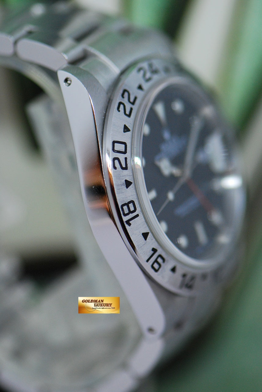 [SOLD] ROLEX OYSTER PERPETUAL EXPLORER II BLACK SOLID-ENDLINK 16570 (UNPOLISHED)