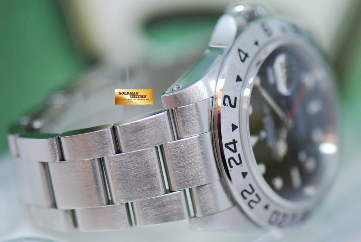[SOLD] ROLEX OYSTER PERPETUAL EXPLORER II BLACK SOLID-ENDLINK 16570 (UNPOLISHED)
