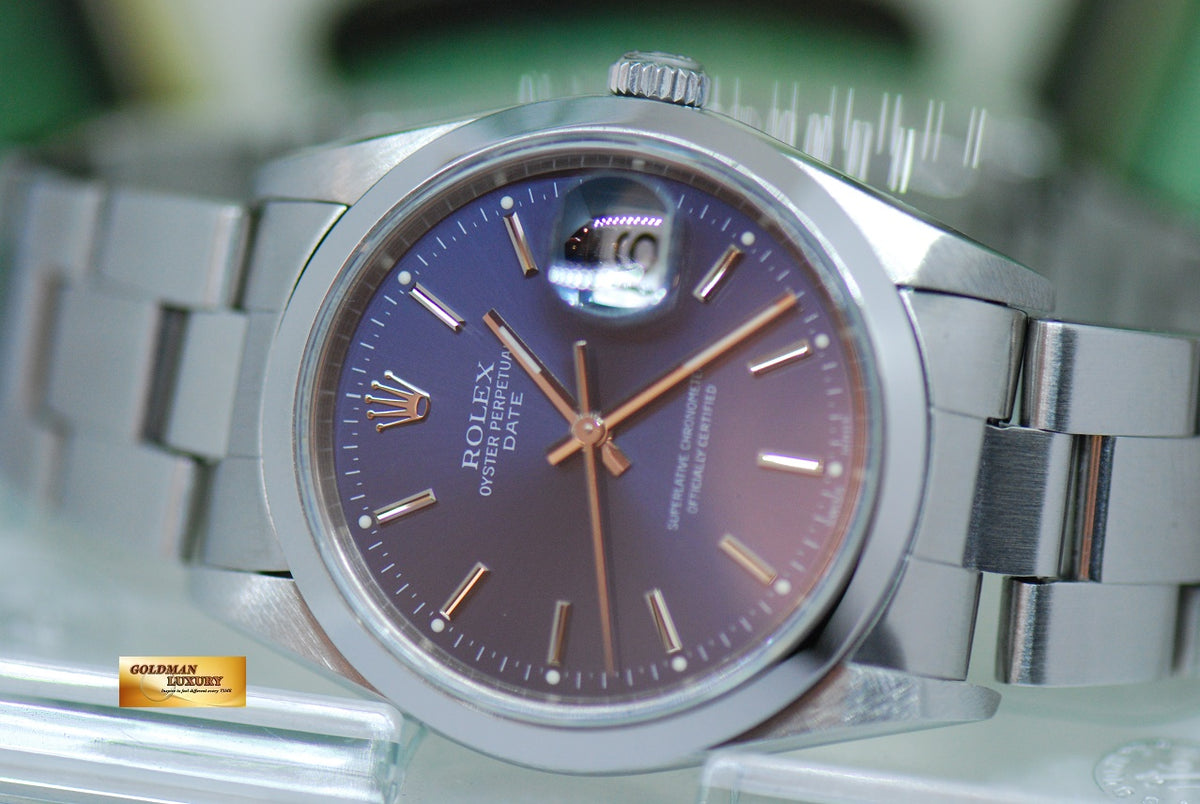 [SOLD] ROLEX OYSTER PERPETUAL DATE 34mm BLUE 15200 (MINT)
