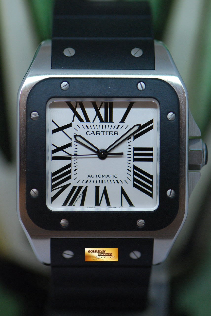 [SOLD] CARTIER SANTOS 100 XL RUBBER STAINLESS STEEL AUTOMATIC 2656 (MINT)
