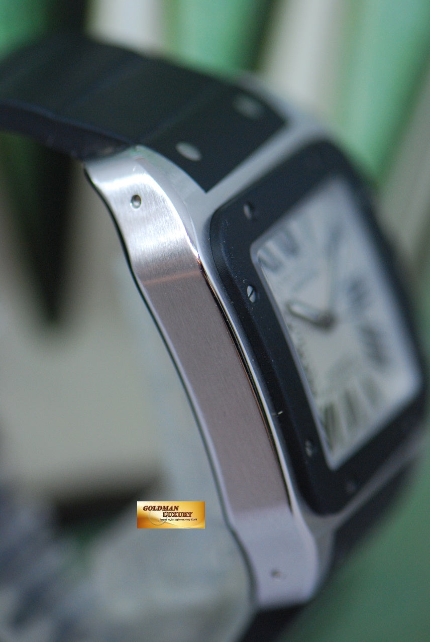 [SOLD] CARTIER SANTOS 100 XL RUBBER STAINLESS STEEL AUTOMATIC 2656 (MINT)