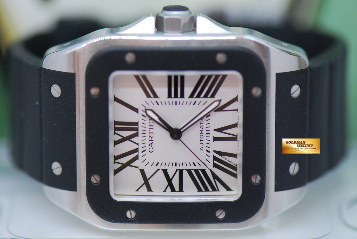 [SOLD] CARTIER SANTOS 100 XL RUBBER STAINLESS STEEL AUTOMATIC 2656 (MINT)
