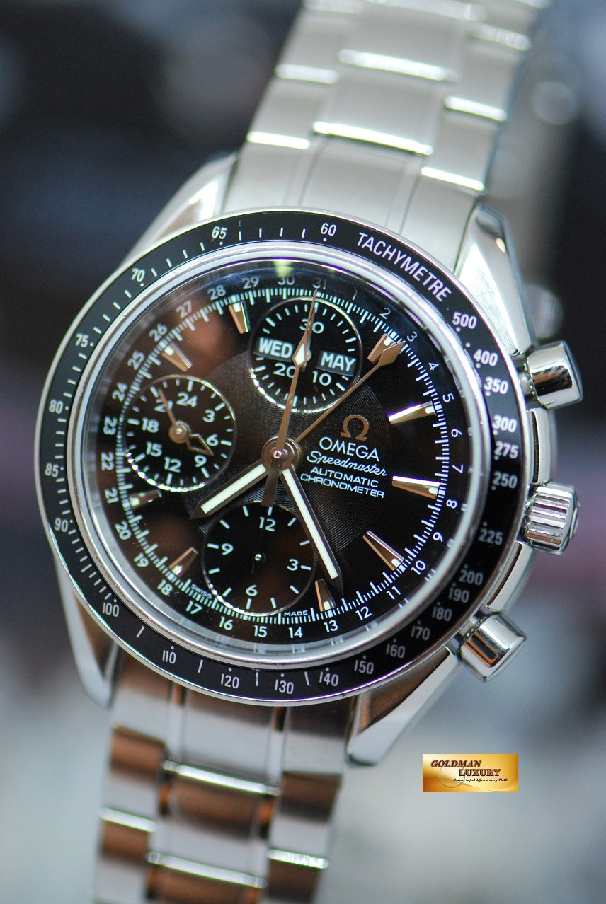 [SOLD] OMEGA SPEEDMASTER CHRONOGRAPH TRIPLE-DATE 39mm AUTOMATIC BLACK (NEAR MINT)