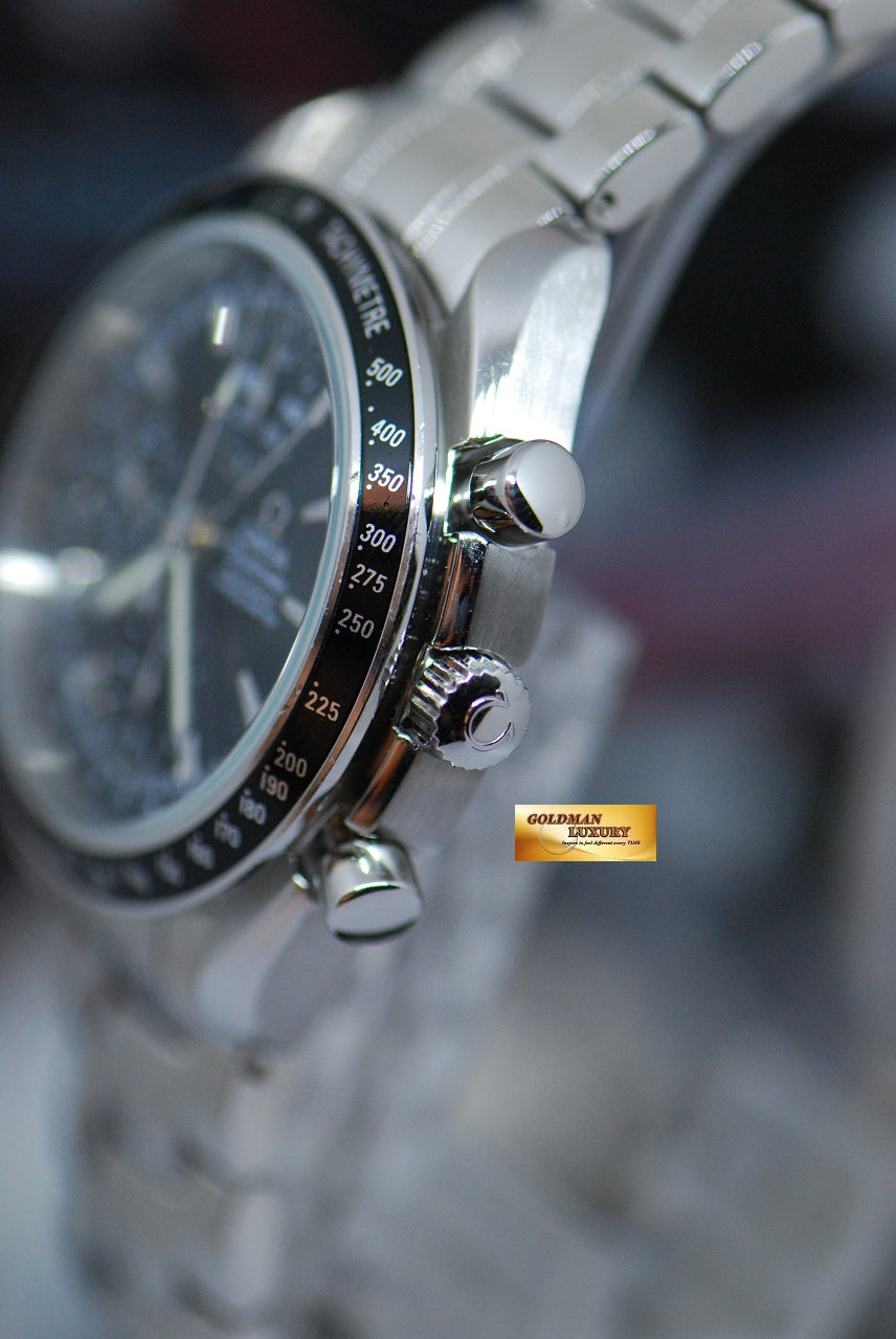 [SOLD] OMEGA SPEEDMASTER CHRONOGRAPH TRIPLE-DATE 39mm AUTOMATIC BLACK (NEAR MINT)