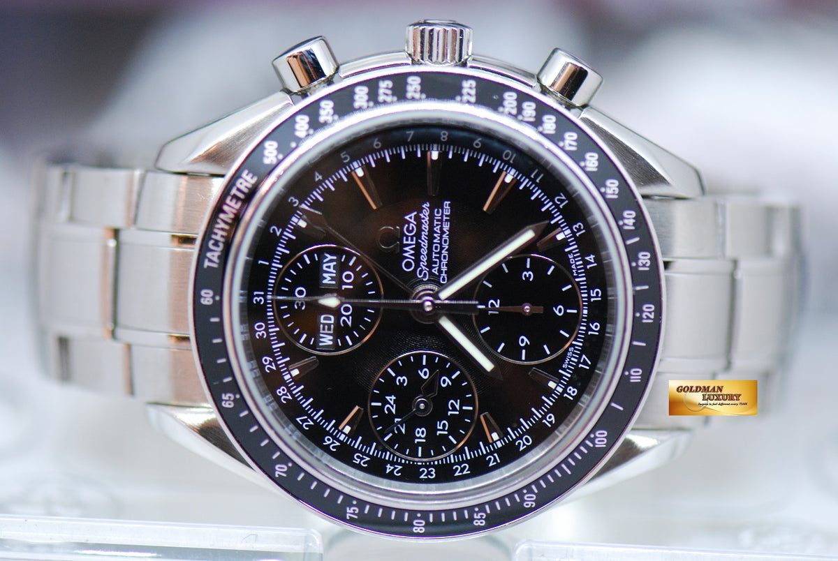 [SOLD] OMEGA SPEEDMASTER CHRONOGRAPH TRIPLE-DATE 39mm AUTOMATIC BLACK (NEAR MINT)