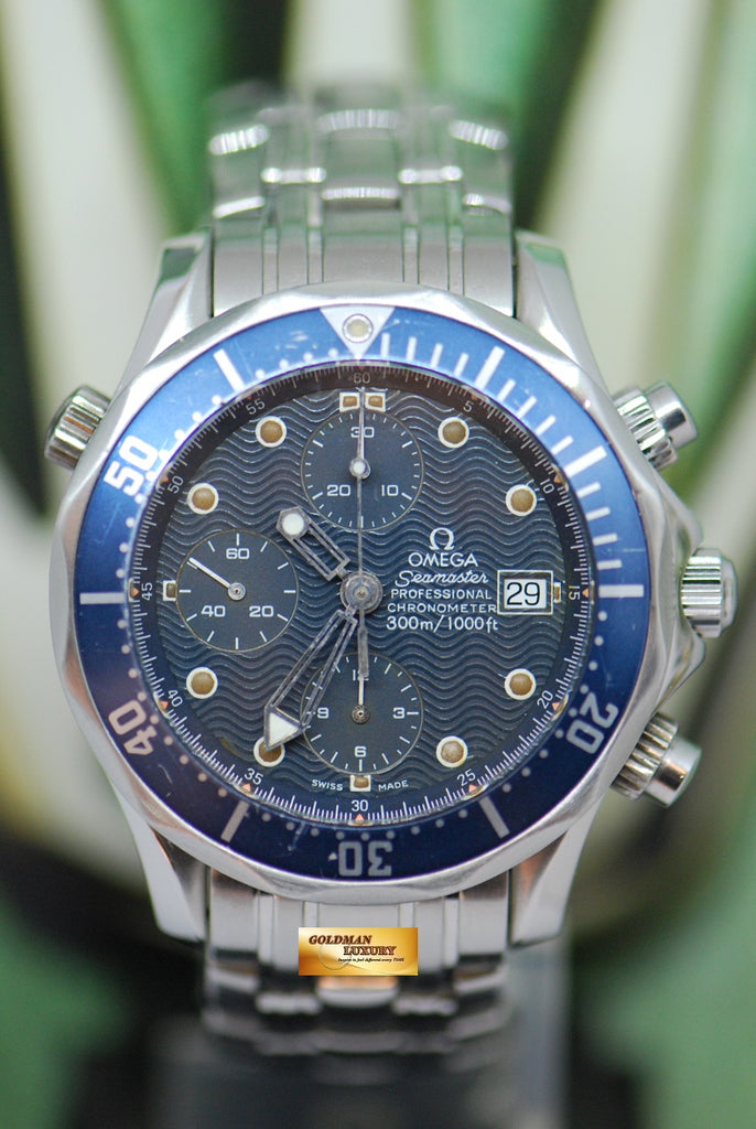 Omega seamaster chronograph blue on sale