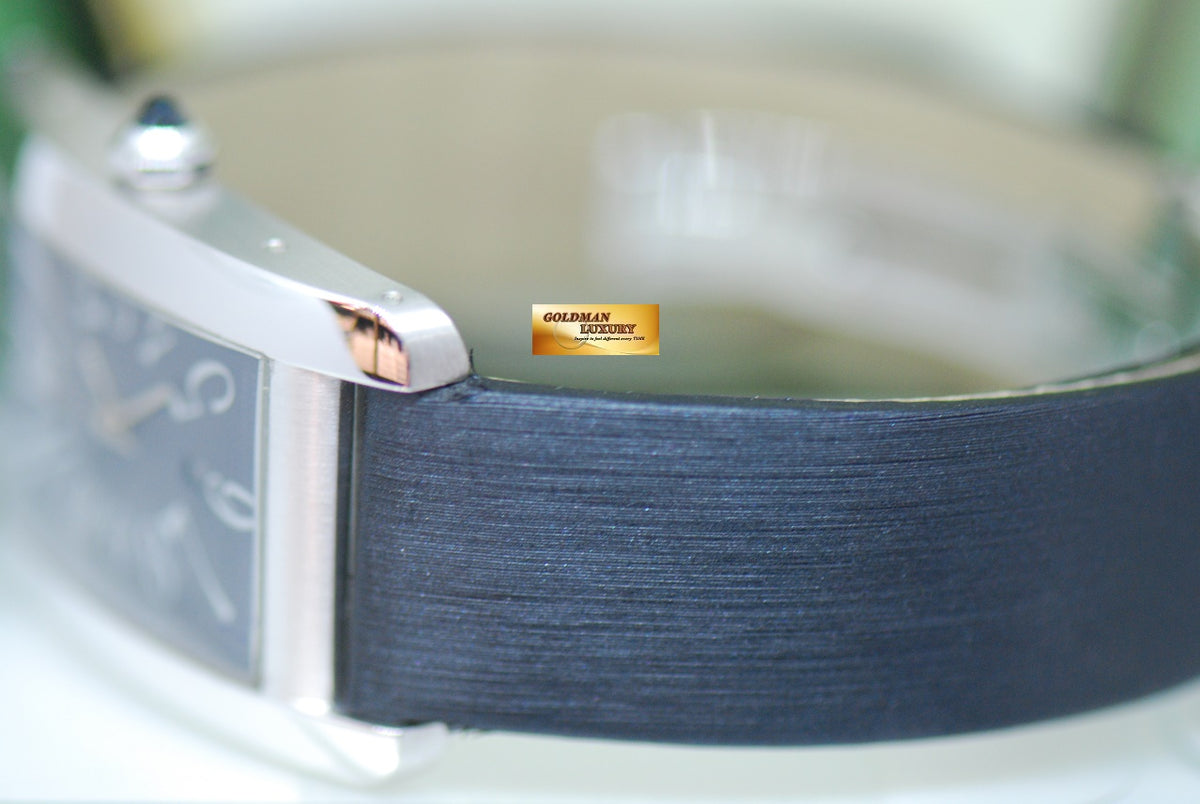 [SOLD] CARTIER TANK AMERICAINE LARGE 18K WHITE GOLD AUTOMATIC GREY DIAL 1741 (NEAR MINT)