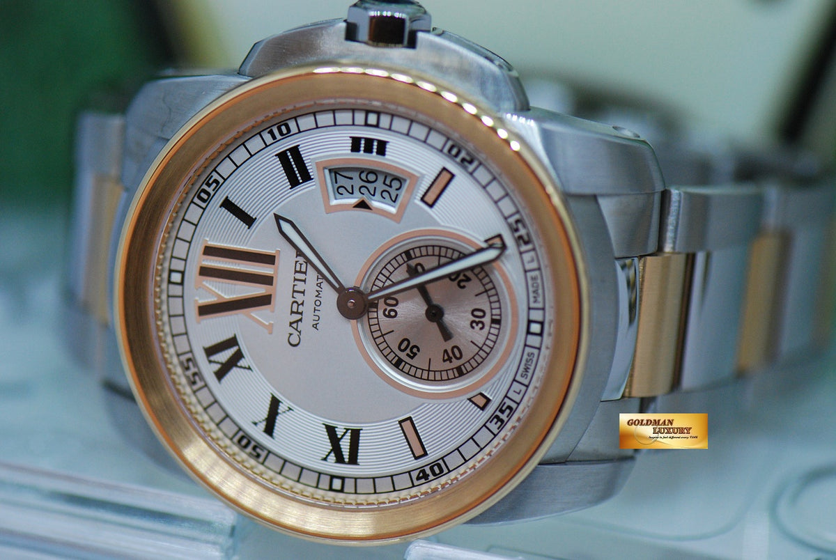 [SOLD] CARTIER CALIBRE MENS 42mm HALF-GOLD AUTOMATIC 3389 (NEAR MINT)