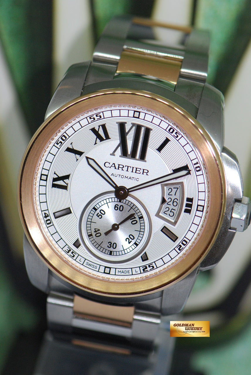 [SOLD] CARTIER CALIBRE MENS 42mm HALF-GOLD AUTOMATIC 3389 (NEAR MINT)