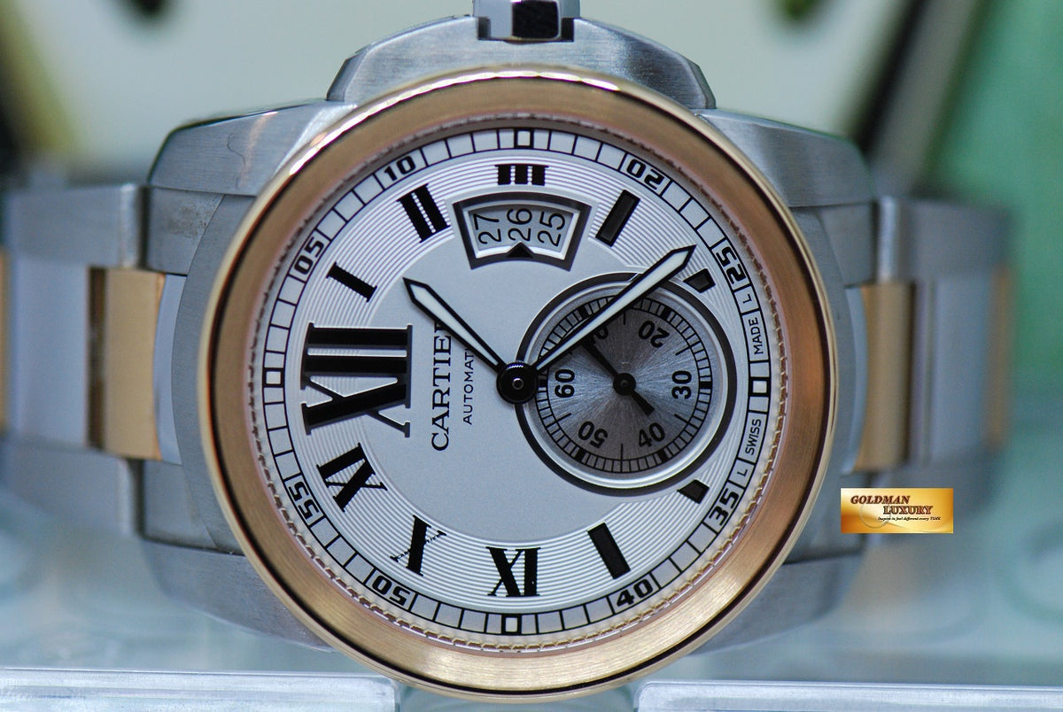 [SOLD] CARTIER CALIBRE MENS 42mm HALF-GOLD AUTOMATIC 3389 (NEAR MINT)