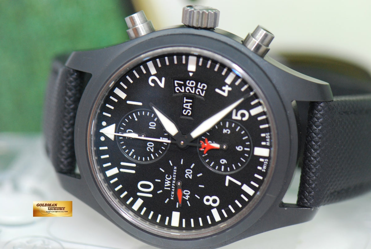 [SOLD] IWC PILOT CHRONOGRAPH 44mm BLACK CERAMIC DAY-DATE AUTOMATIC TOP GUN EDITION IW3789-01 (NEAR MINT)