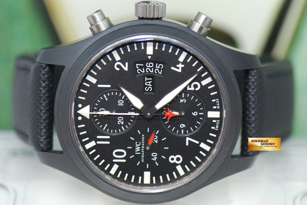 [SOLD] IWC PILOT CHRONOGRAPH 44mm BLACK CERAMIC DAY-DATE AUTOMATIC TOP GUN EDITION IW3789-01 (NEAR MINT)