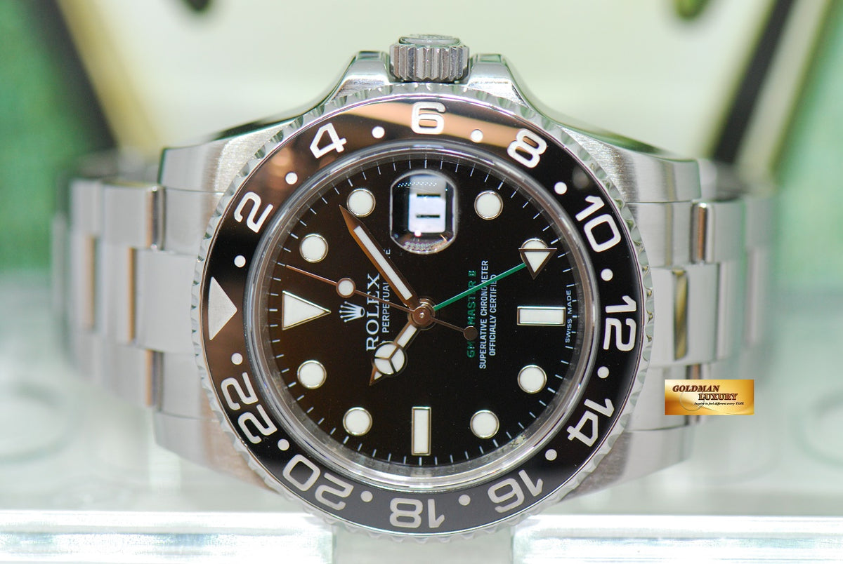 [SOLD] ROLEX OYSTER PERPETUAL GMT-MASTER II CERAMIC BLACK BEZEL 116710LN (MINT)