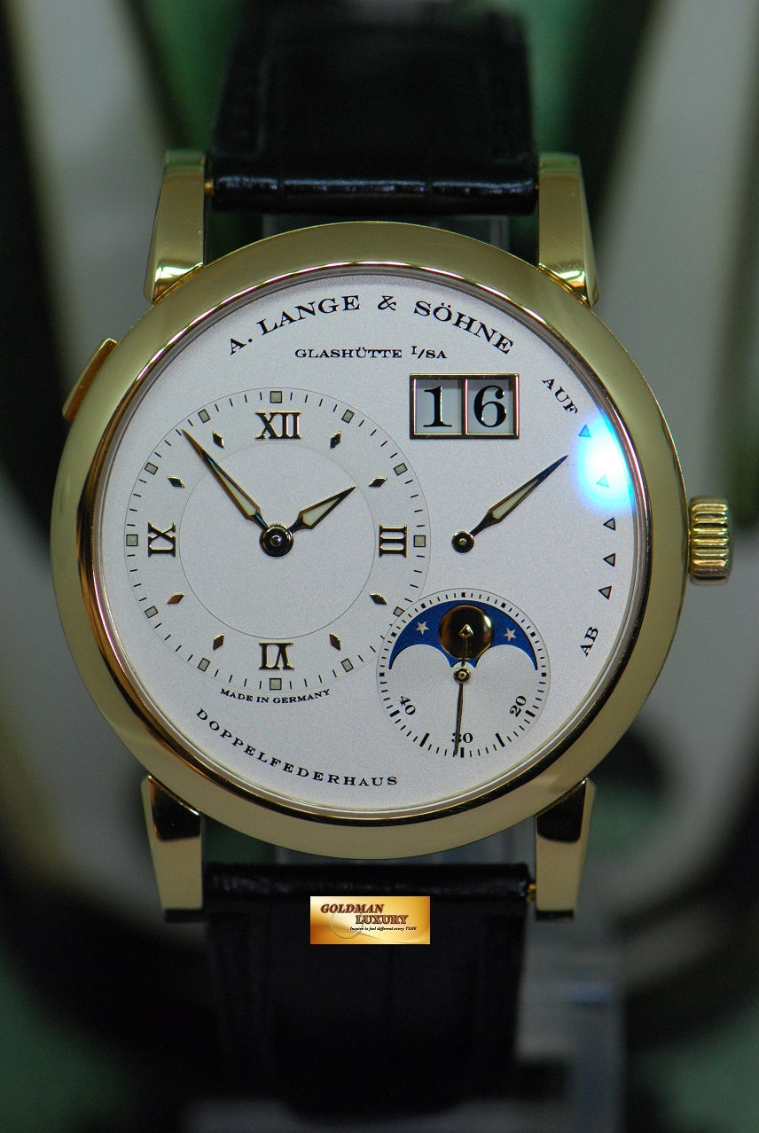 [SOLD] A.LANGE & SOHNE LANGE 1 MOONPHASE 18K YELLOW GOLD 38.5mm MANUAL 109.021 (MINT)
