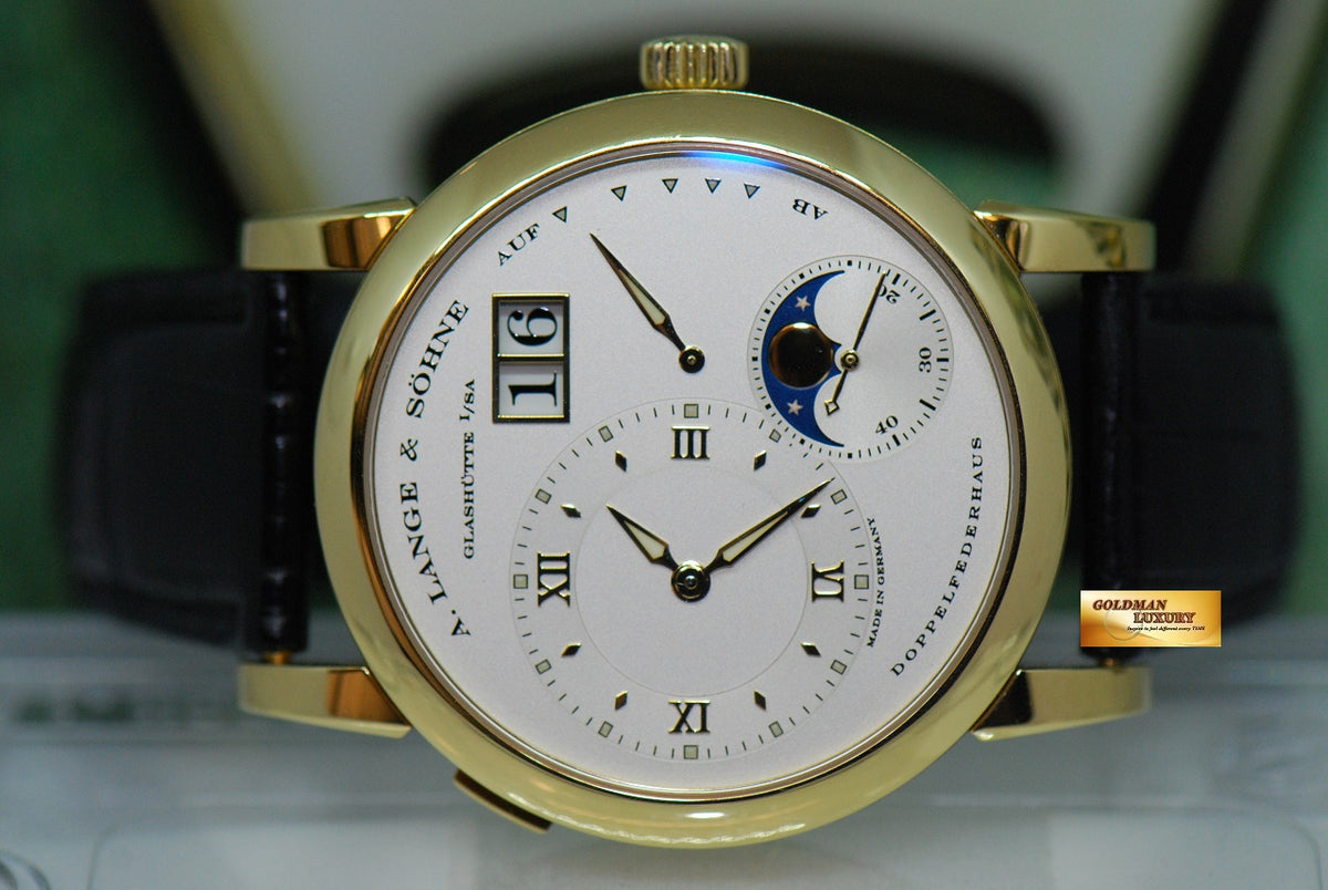 [SOLD] A.LANGE & SOHNE LANGE 1 MOONPHASE 18K YELLOW GOLD 38.5mm MANUAL 109.021 (MINT)