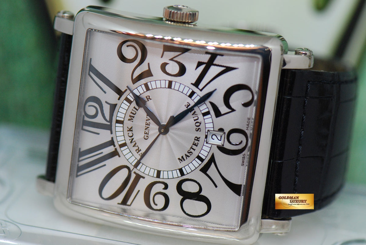 [SOLD] FRANCK MULLER MASTER SQUARE 18K WHITE GOLD LARGE AUTOMATIC 6000K SC DT (NEAR MINT)