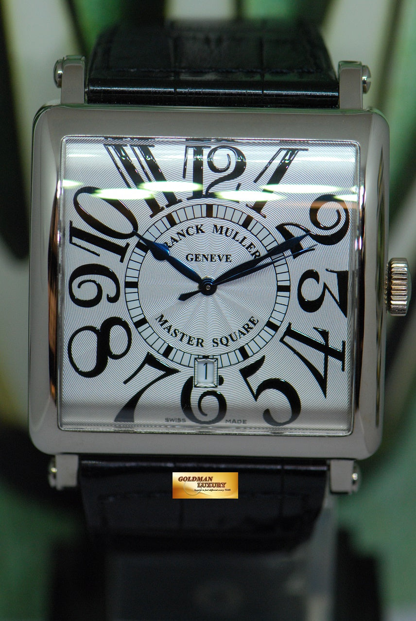 [SOLD] FRANCK MULLER MASTER SQUARE 18K WHITE GOLD LARGE AUTOMATIC 6000K SC DT (NEAR MINT)