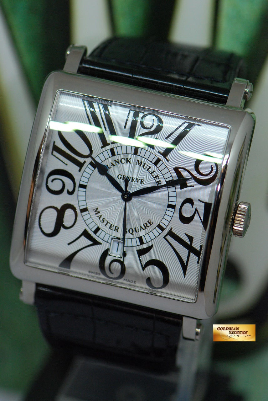 [SOLD] FRANCK MULLER MASTER SQUARE 18K WHITE GOLD LARGE AUTOMATIC 6000K SC DT (NEAR MINT)