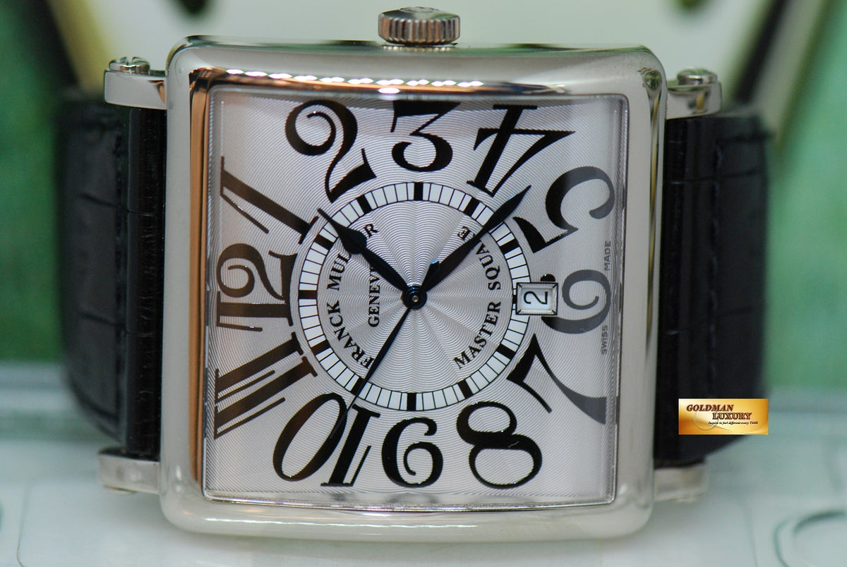 [SOLD] FRANCK MULLER MASTER SQUARE 18K WHITE GOLD LARGE AUTOMATIC 6000K SC DT (NEAR MINT)