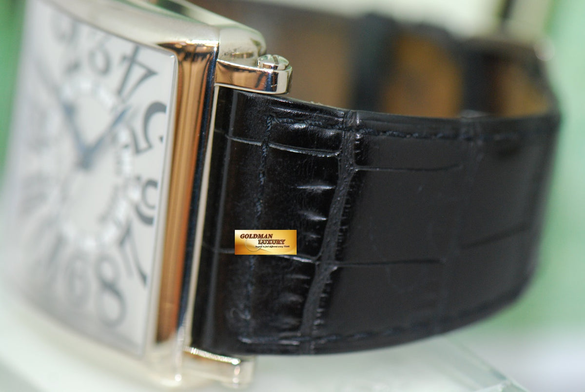 [SOLD] FRANCK MULLER MASTER SQUARE 18K WHITE GOLD LARGE AUTOMATIC 6000K SC DT (NEAR MINT)