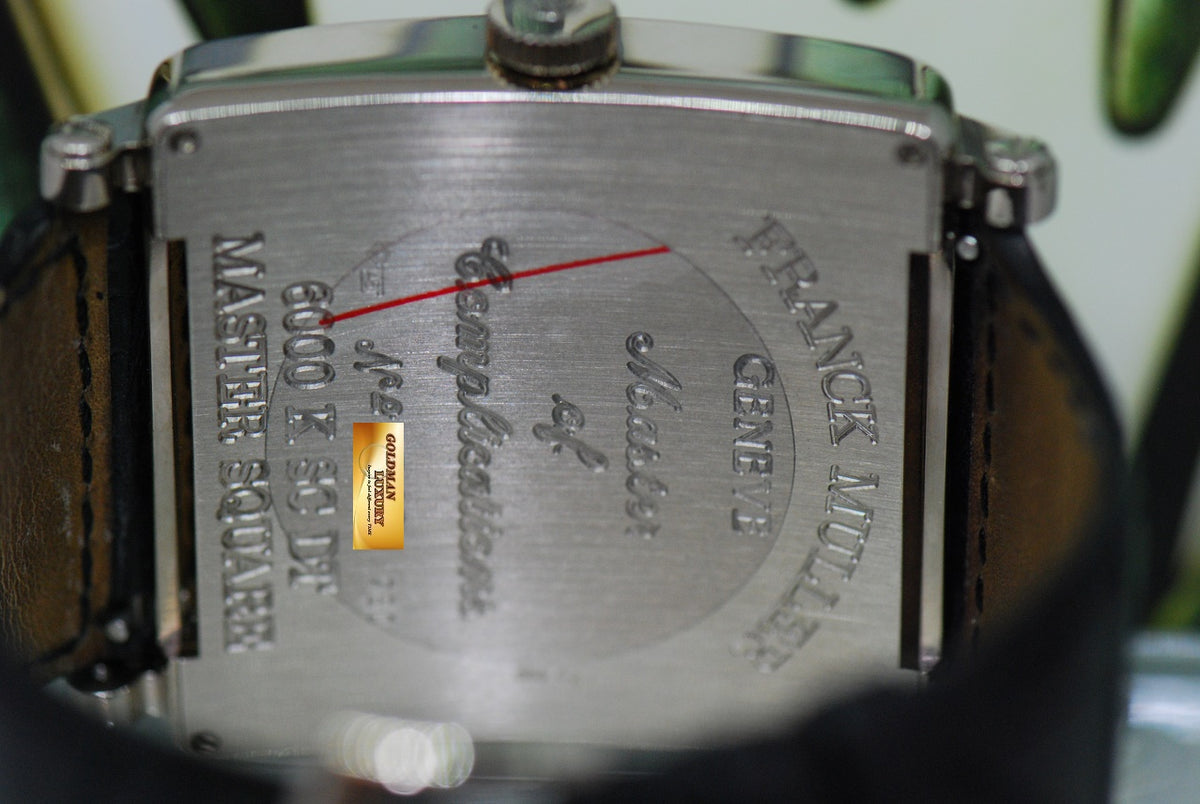 [SOLD] FRANCK MULLER MASTER SQUARE 18K WHITE GOLD LARGE AUTOMATIC 6000K SC DT (NEAR MINT)