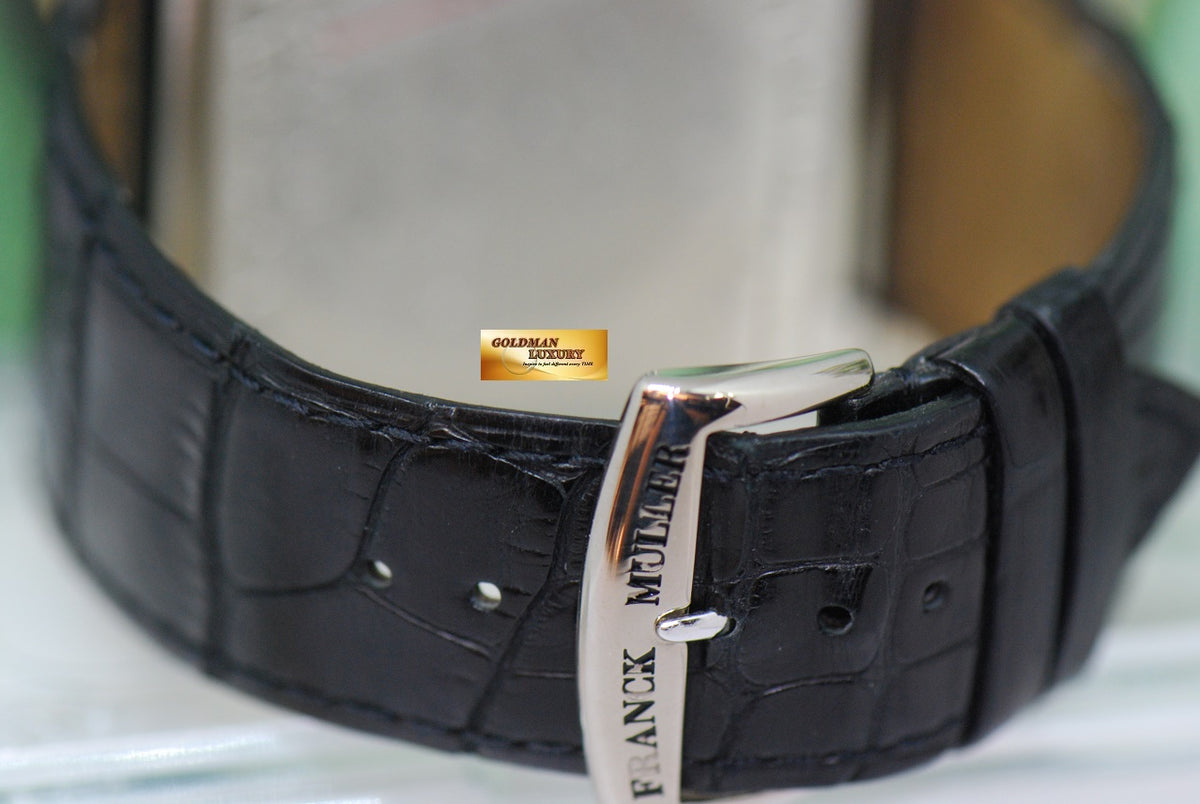[SOLD] FRANCK MULLER MASTER SQUARE 18K WHITE GOLD LARGE AUTOMATIC 6000K SC DT (NEAR MINT)