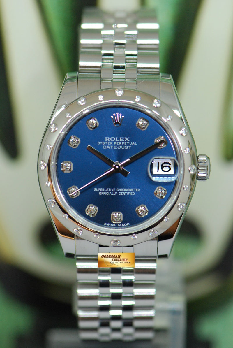 SOLD ROLEX OYSTER PERPETUAL DATEJUST BOYSIZE 31mm SS DIAMOND DIAL