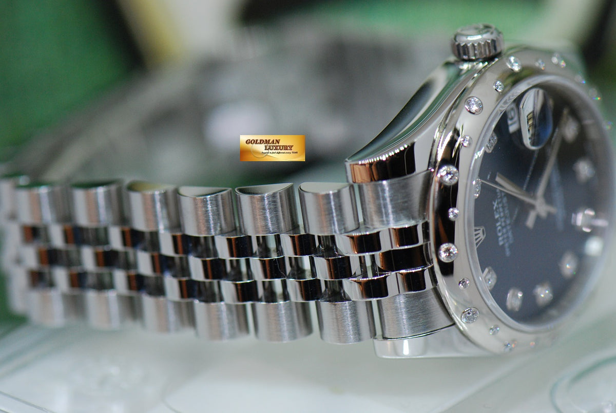 [SOLD] ROLEX OYSTER PERPETUAL DATEJUST BOYSIZE 31mm SS DIAMOND DIAL & BEZEL 178344 (MINT)