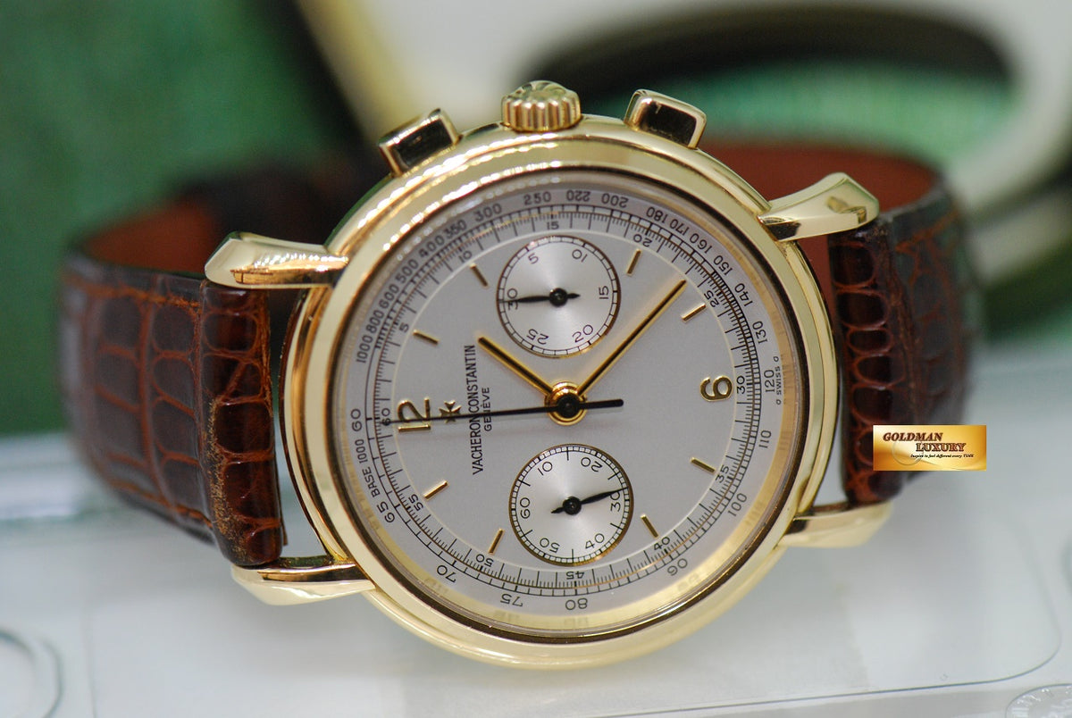 [SOLD] VACHERON CONSTANTIN LES HISTORIQUE 18K YELLOW GOLD “RETRO” CHRONOGRAPH MANUAL 47101 (NEAR MINT)