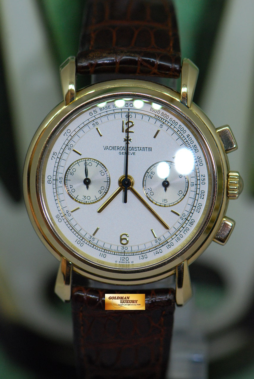 [SOLD] VACHERON CONSTANTIN LES HISTORIQUE 18K YELLOW GOLD “RETRO” CHRONOGRAPH MANUAL 47101 (NEAR MINT)