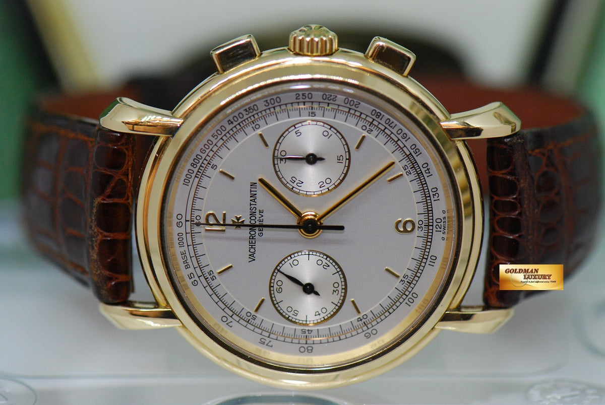 [SOLD] VACHERON CONSTANTIN LES HISTORIQUE 18K YELLOW GOLD “RETRO” CHRONOGRAPH MANUAL 47101 (NEAR MINT)