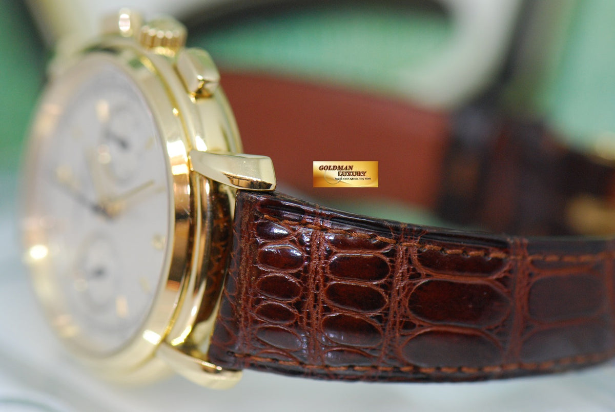 [SOLD] VACHERON CONSTANTIN LES HISTORIQUE 18K YELLOW GOLD “RETRO” CHRONOGRAPH MANUAL 47101 (NEAR MINT)