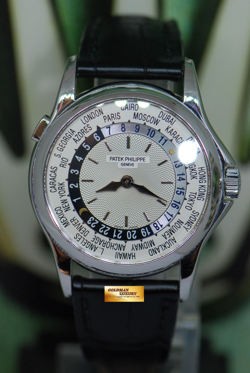 [SOLD] PATEK PHILIPPE COMPLICATION WORLD TIME 18K WHITE GOLD 37mm AUTOMATIC 5110G (NEAR MINT)