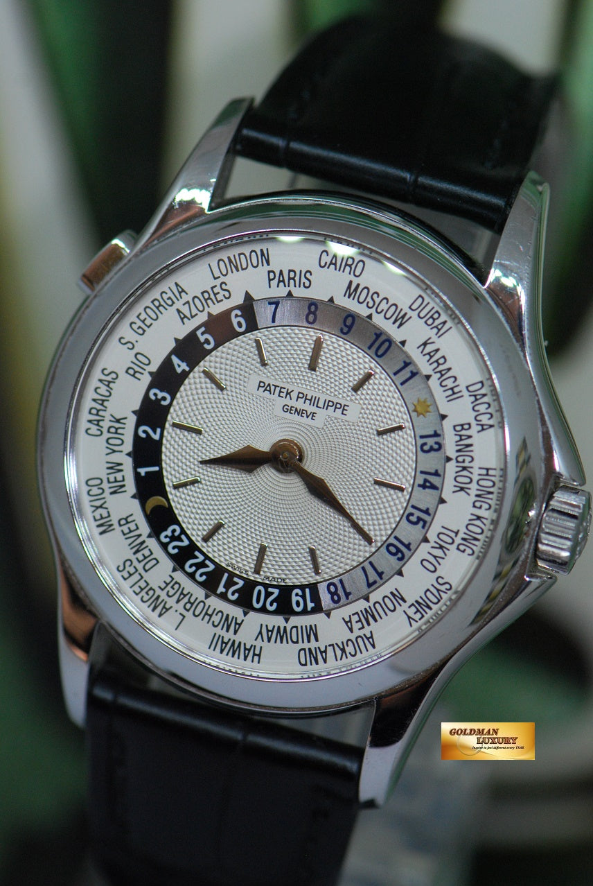 [SOLD] PATEK PHILIPPE COMPLICATION WORLD TIME 18K WHITE GOLD 37mm AUTOMATIC 5110G (NEAR MINT)